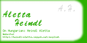 aletta heindl business card